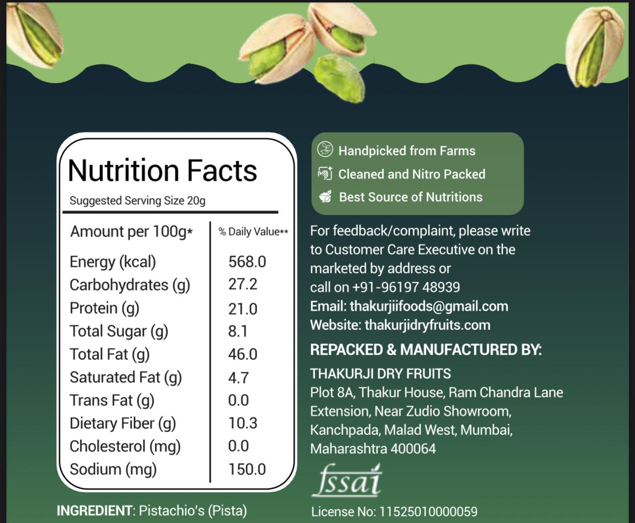 California Pista (Roasted and Salted)